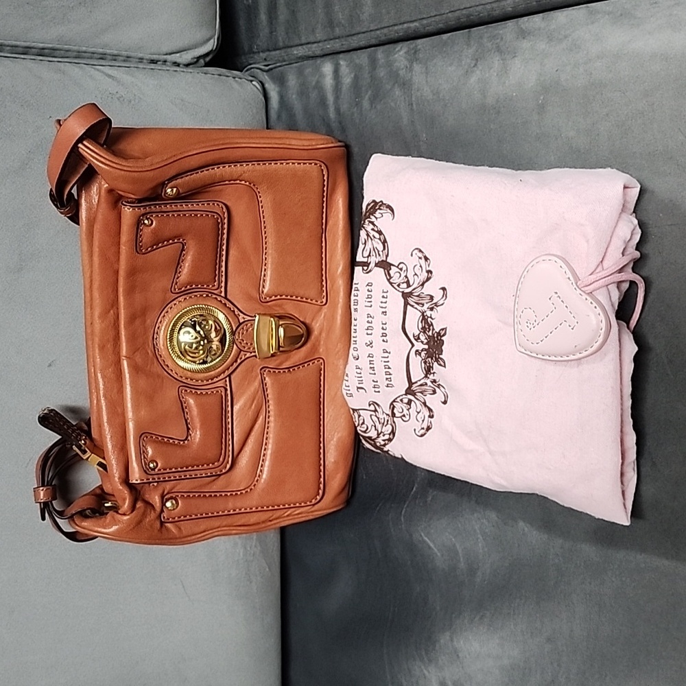 Juicy Couture coral leather mini bag